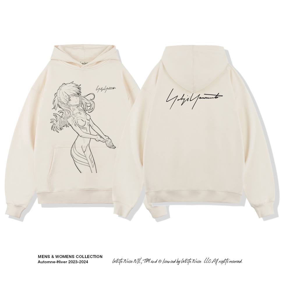 EVA新世紀福音戰士2024秋冬新款親子情侶裝薄絨款連帽衛衣