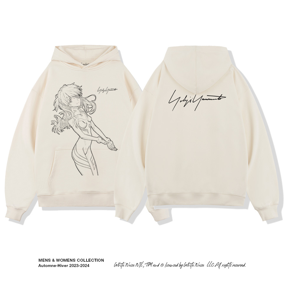 EVA新世紀福音戰士2024秋冬新款親子情侶裝薄絨款連帽衛衣