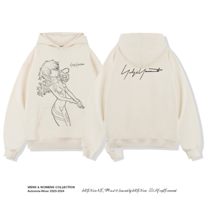 EVA新世紀福音戰士2024秋冬新款親子情侶裝薄絨款連帽衛衣