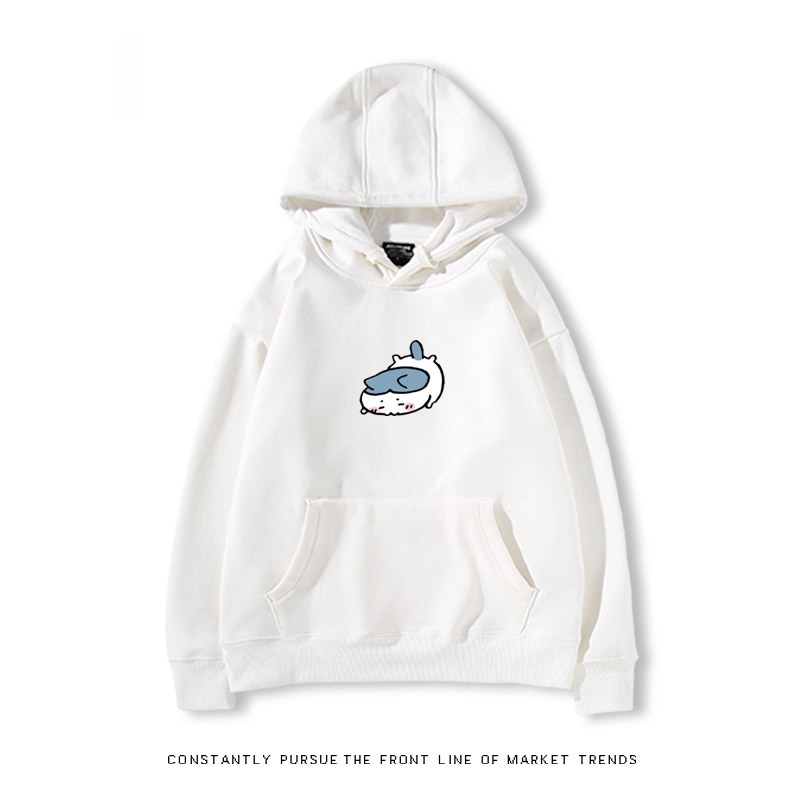 Chiikawa聯名衛衣2024秋冬新款親子情侶裝薄絨款連帽衛衣