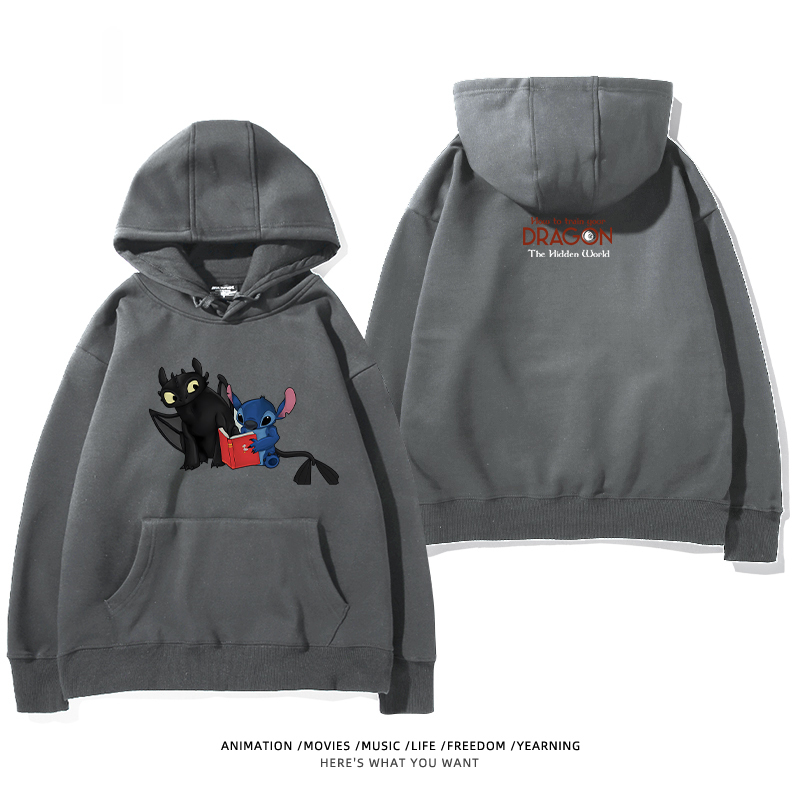 馴龍高手 聯名衛衣2024秋冬新款親子情侶裝薄絨款連帽衛衣