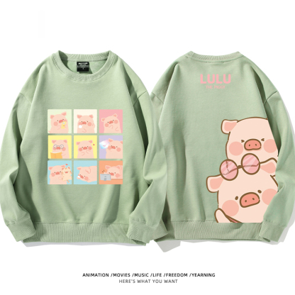 LuLu豬 聯名2024親子情侶裝 圓領長袖