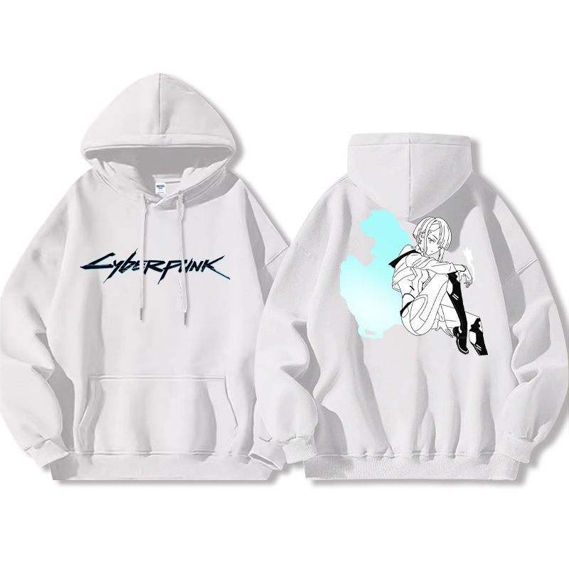 賽博朋克 聯名衛衣2024秋冬新款親子情侶裝薄絨款連帽衛衣