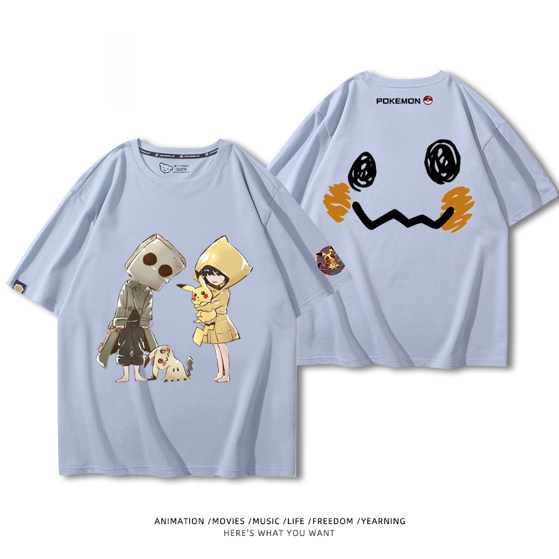 精靈寶可夢 2024親子情侶男女同款 純棉T恤