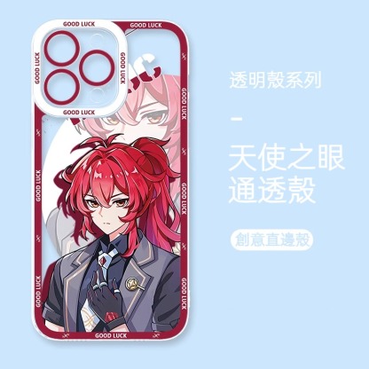 蘋果 系列冬日原神天使眼透明防摔軟殼