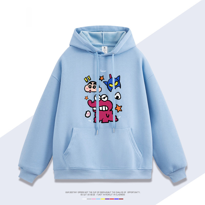 蠟筆小新 聯名衛衣2025秋冬新款 親子情侶裝連帽衛衣