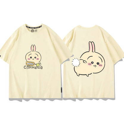 Chiikawa聯名衛衣2024秋冬新款親子情侶裝薄絨款連帽衛衣