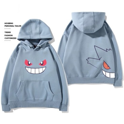 寶可夢 聯名衛衣2024秋冬新款親子情侶裝薄絨款連帽衛衣