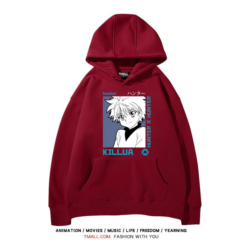 全職獵人 聯名衛衣2024秋冬新款親子情侶裝薄絨款連帽衛衣