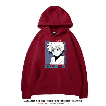 全職獵人 聯名衛衣2024秋冬新款親子情侶裝薄絨款連帽衛衣