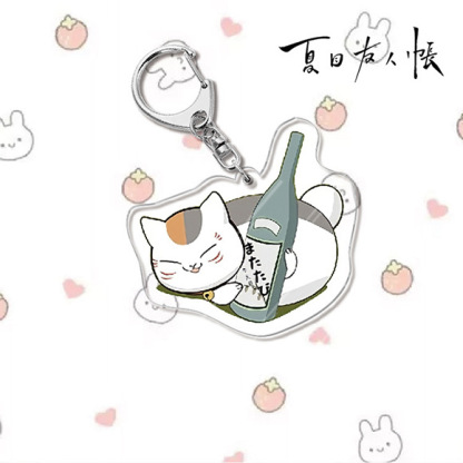 夏目友人帳夏目貴志貓咪老師/斑夏目玲子周邊擺件立牌鑰匙扣掛飾【單買三件起送】