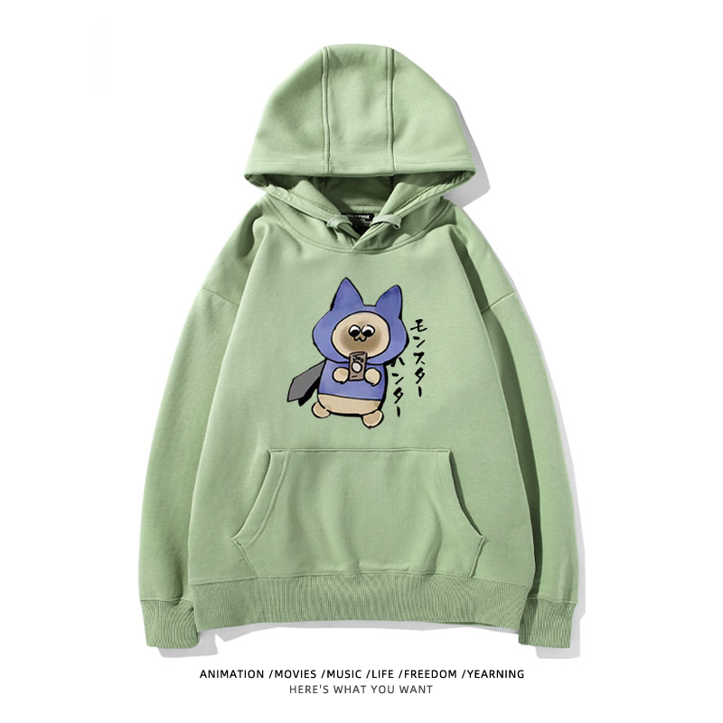 Monster Hunter Rise魔物獵人 聯名衛衣2024秋冬新款親子情侶裝薄絨款連帽衛衣