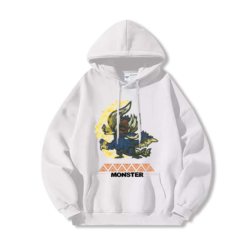 Monster Hunter Rise怪物獵人 聯名衛衣2024秋冬新款親子情侶裝薄絨款連帽衛衣
