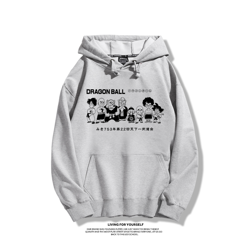 七龍珠聯名衛衣2023秋冬新款親子情侶裝薄絨款連帽衛衣