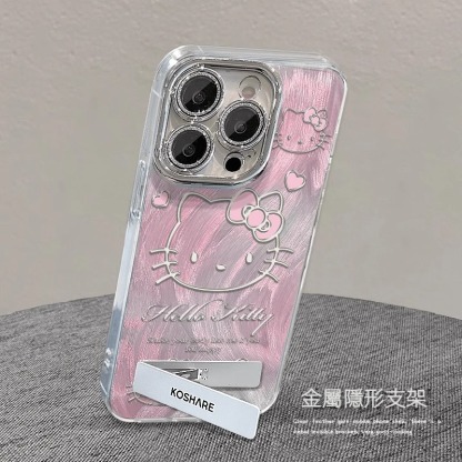 全包閃鑽鏡頭支架 羽紗系列手機殼
