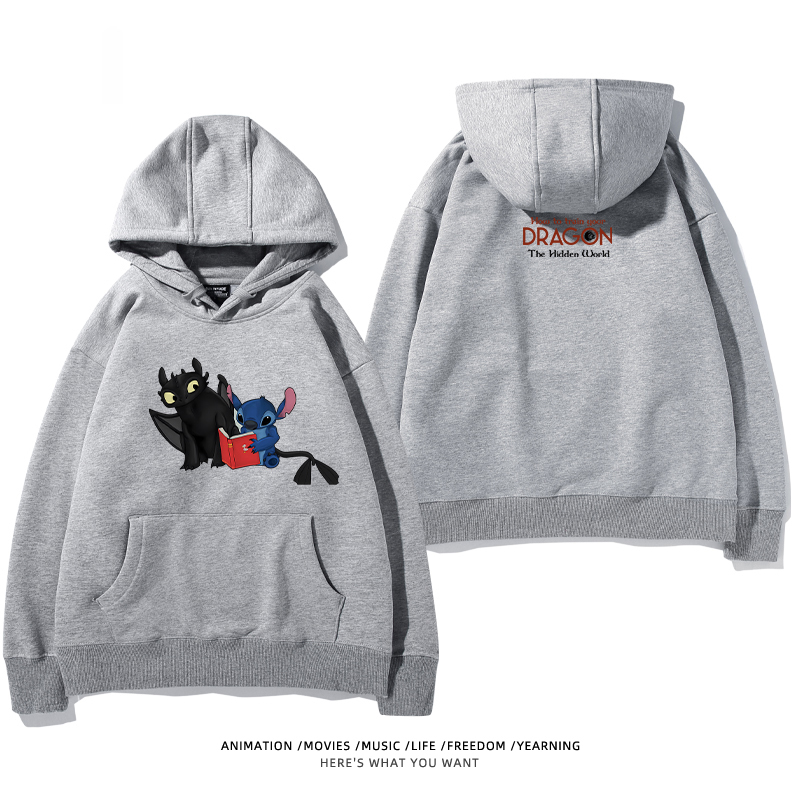 馴龍高手 聯名衛衣2024秋冬新款親子情侶裝薄絨款連帽衛衣