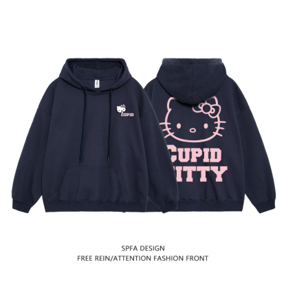 HelloKitty新款 寬鬆百搭 秋冬款 寬鬆連帽衛衣