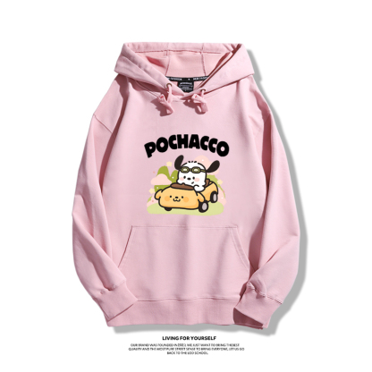 三麗鷗聯名衛衣2024秋冬新款親子情侶裝薄絨款連帽衛衣