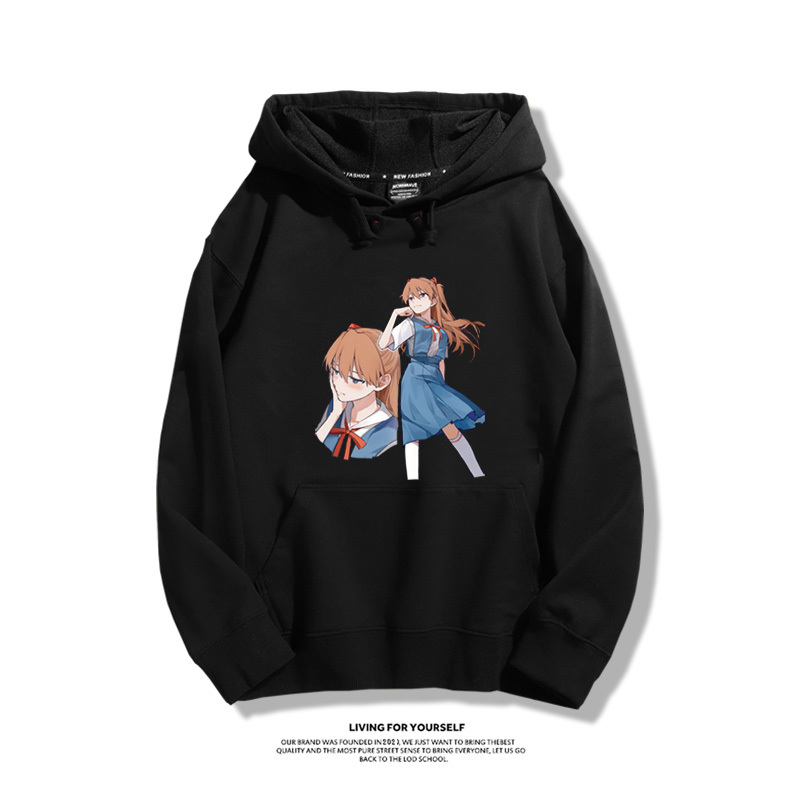 EVA新世紀福音戰士聯名衛衣2023秋冬新款親子情侶裝薄絨款連帽衛衣