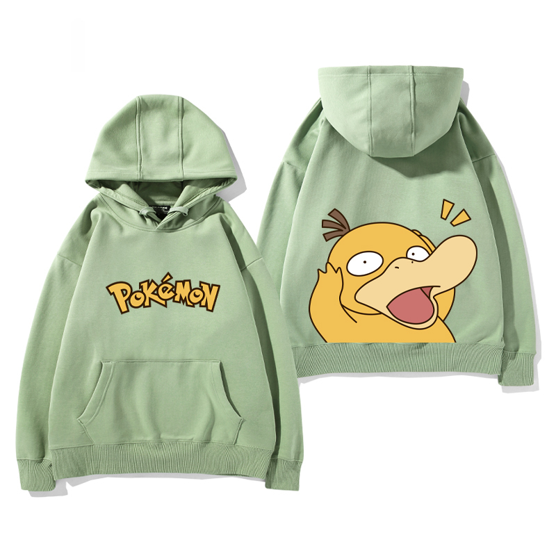精靈寶可夢可達鴨 衛衣2025秋冬新款親子情侶裝連帽衛衣