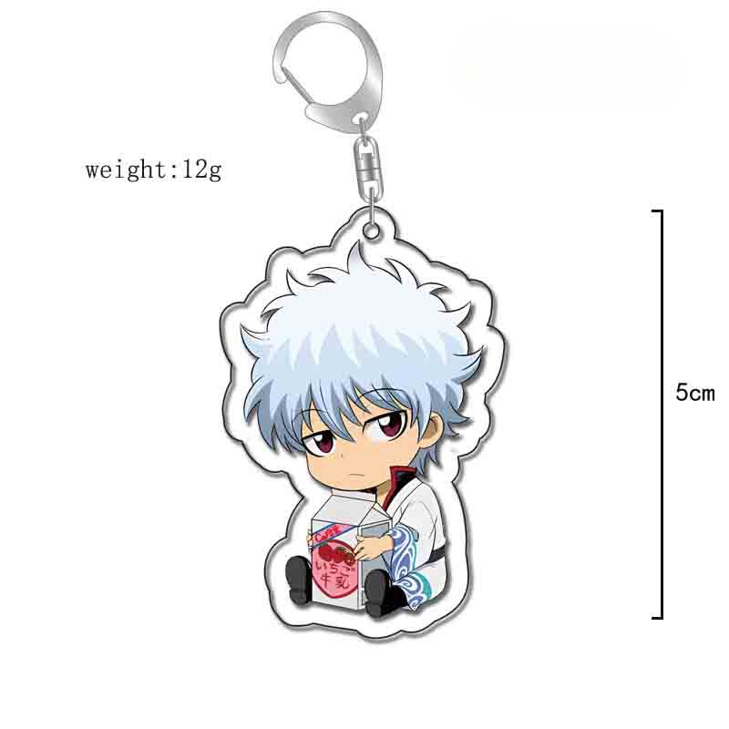 銀魂阪田銀時神樂新八定春神威十四沖田總悟桂伊麗莎白立牌鑰匙扣掛飾【單買三件起送】
