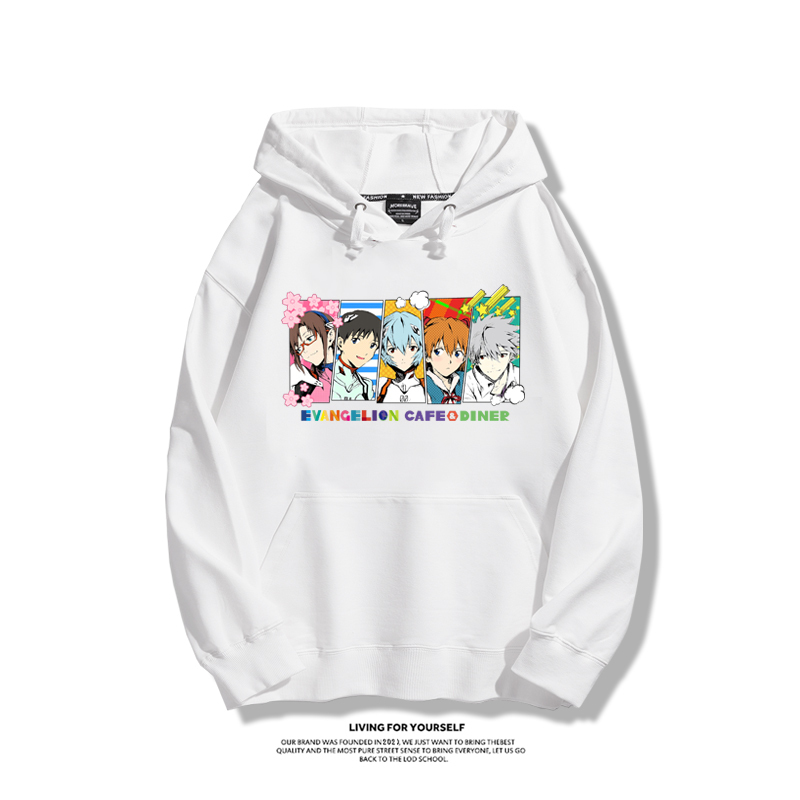 EVA新世紀福音戰士聯名衛衣2023秋冬新款親子情侶裝薄絨款連帽衛衣
