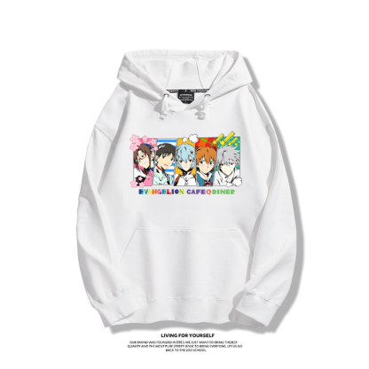 EVA新世紀福音戰士聯名衛衣2023秋冬新款親子情侶裝薄絨款連帽衛衣