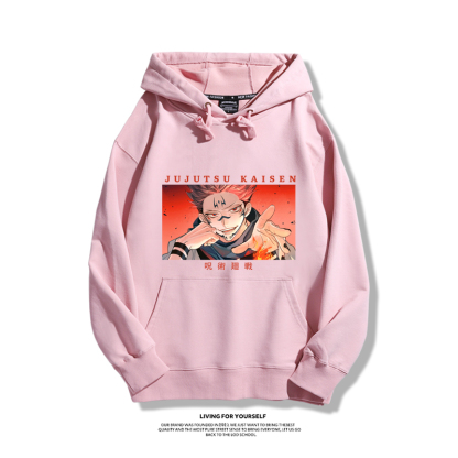 咒術迴戰聯名衛衣2024秋冬新款親子情侶裝薄絨款連帽衛衣