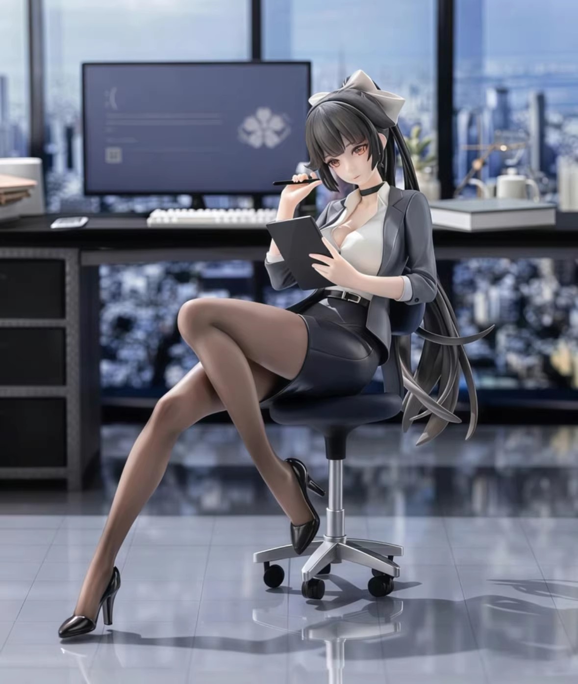 碧藍航線Anigame高雄獒辦公室OL制服坐姿擺件1/6