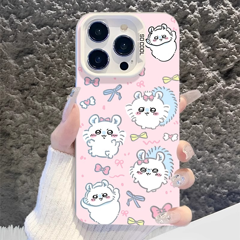 chiikawa 動漫彩銀線條漸變防摔手機殼