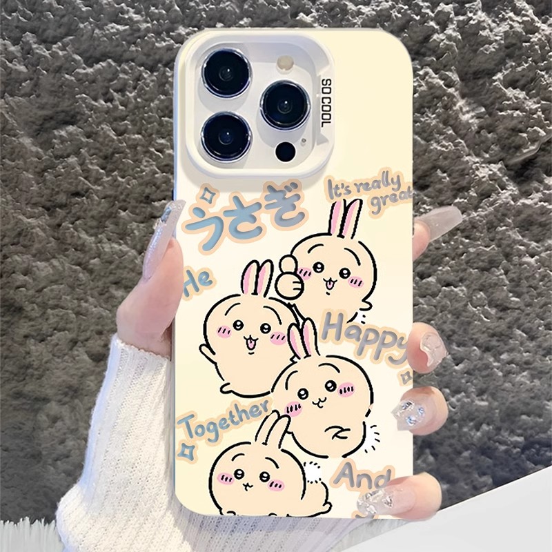 chiikawa 動漫彩銀線條漸變防摔手機殼