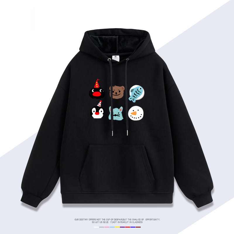 企鵝家族pingu 聯名衛衣2025秋冬新款 親子情侶裝連帽衛衣