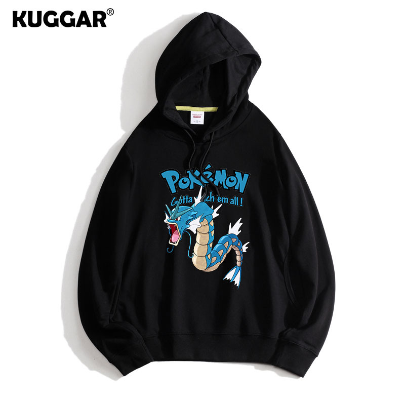 寶可夢聯名衛衣2024秋冬新款親子情侶裝薄絨款連帽衛衣