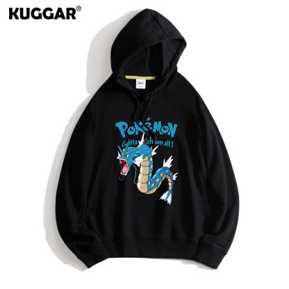 寶可夢聯名衛衣2024秋冬新款親子情侶裝薄絨款連帽衛衣