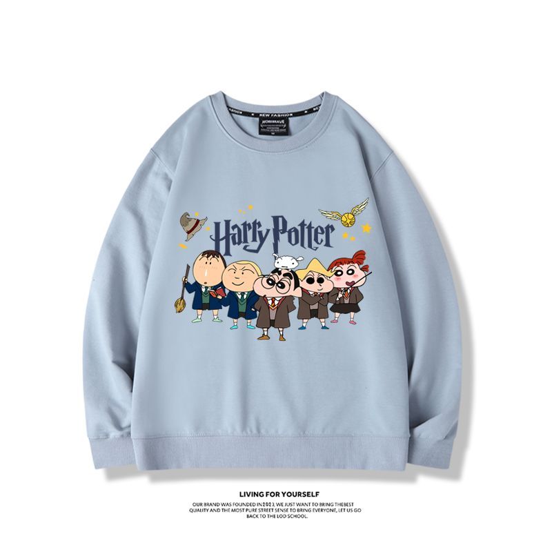 蠟筆小新x哈利波特2023親子情侶裝 圓領長袖
