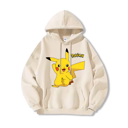 寶可夢 聯名衛衣2024秋冬新款親子情侶裝薄絨款連帽衛衣