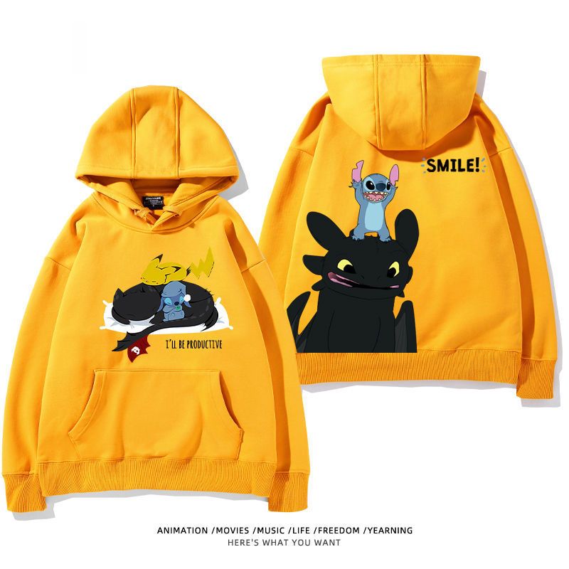 馴龍高手 聯名衛衣2024秋冬新款親子情侶裝薄絨款連帽衛衣