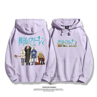 葬送的芙莉蓮2023秋冬新款親子情侶裝薄絨款連帽衛衣