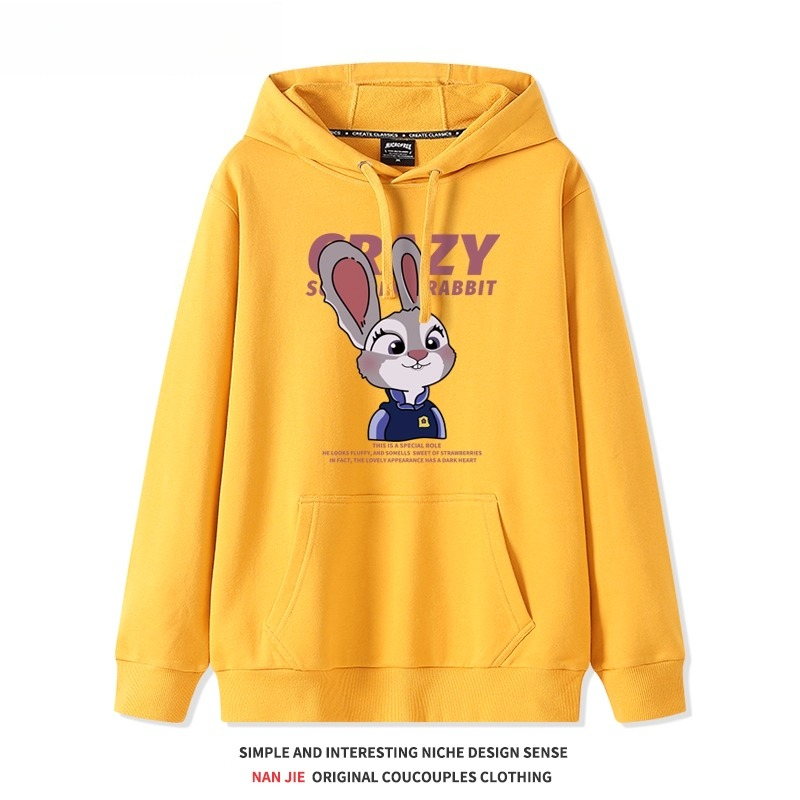 瘋狂動物城朱迪尼克 聯名衛衣2025秋冬新款 親子情侶裝連帽衛衣