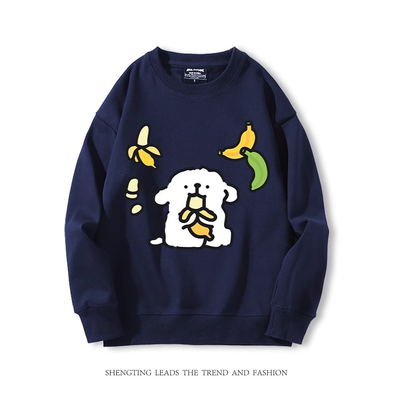 線條小狗 2024親子情侶裝 圓領長袖