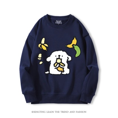 線條小狗 2024親子情侶裝 圓領長袖