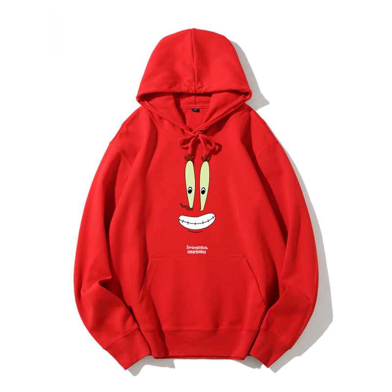 海綿寶寶 聯名衛衣2024秋冬新款親子情侶裝薄絨款連帽衛衣