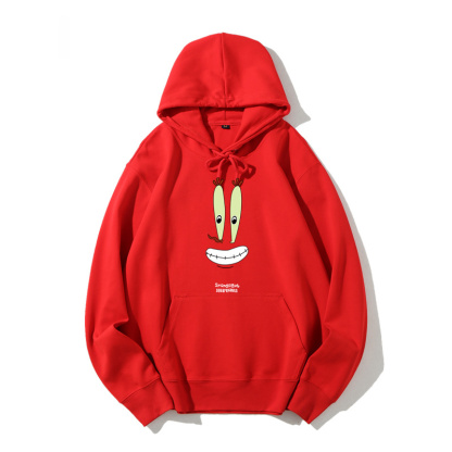 海綿寶寶 聯名衛衣2024秋冬新款親子情侶裝薄絨款連帽衛衣