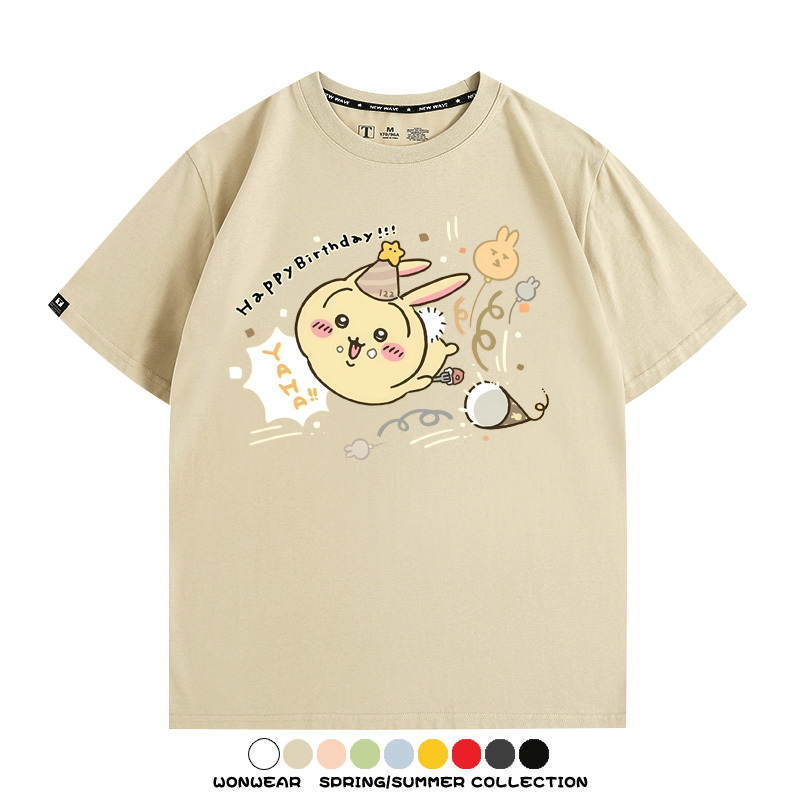 Chiikawa吉伊卡哇烏薩奇寶寶 親子情侶裝寬鬆短袖T