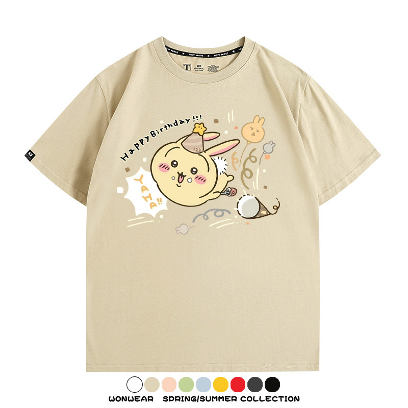 Chiikawa吉伊卡哇烏薩奇寶寶 親子情侶裝寬鬆短袖T