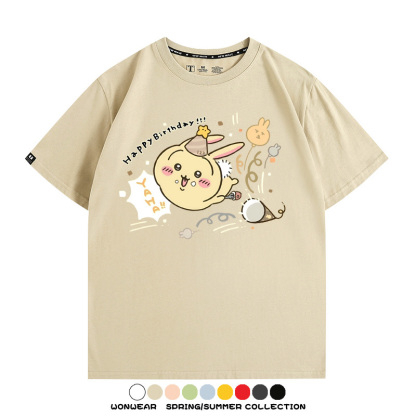 Chiikawa吉伊卡哇烏薩奇寶寶 親子情侶裝寬鬆短袖T