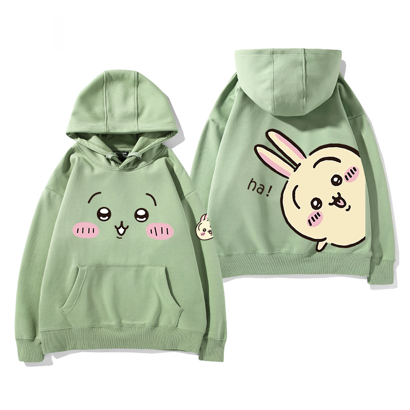 chiikawa 2024秋冬新款親子情侶裝薄絨款連帽衛衣