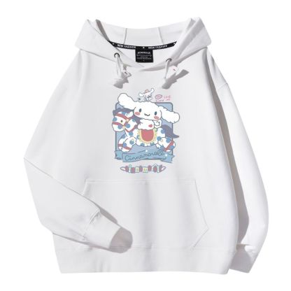 三麗鷗大耳狗聯名衛衣2023秋冬新款親子情侶裝薄絨款連帽衛衣