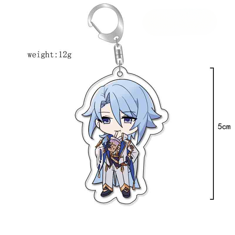 原神旅行者可莉安柏凱亞克力雙面鑰匙扣個性掛飾遊戲周邊薔薇魔女【單買三件起送】