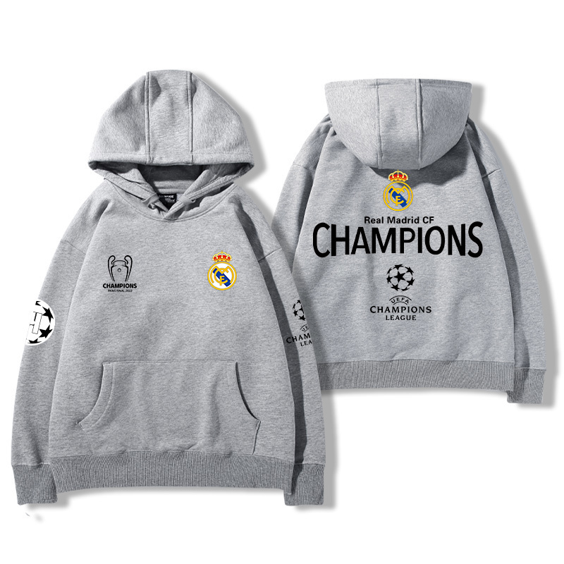 皇馬足球隊周邊 寬鬆百搭 秋冬款 寬鬆連帽衛衣